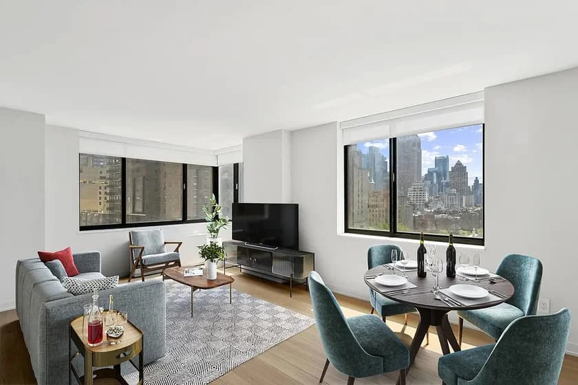 One Columbus Place 400 W 59 St #S23D, Manhattan, NY 10019 apartment_living_room 1