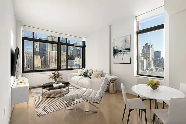 406 West 55 Street #8B, Manhattan, NY 10019 apartment_living_room 1