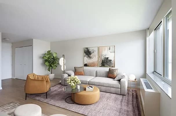 400 Chambers Street #010U, Manhattan, NY 10282 apartment_living_room 1